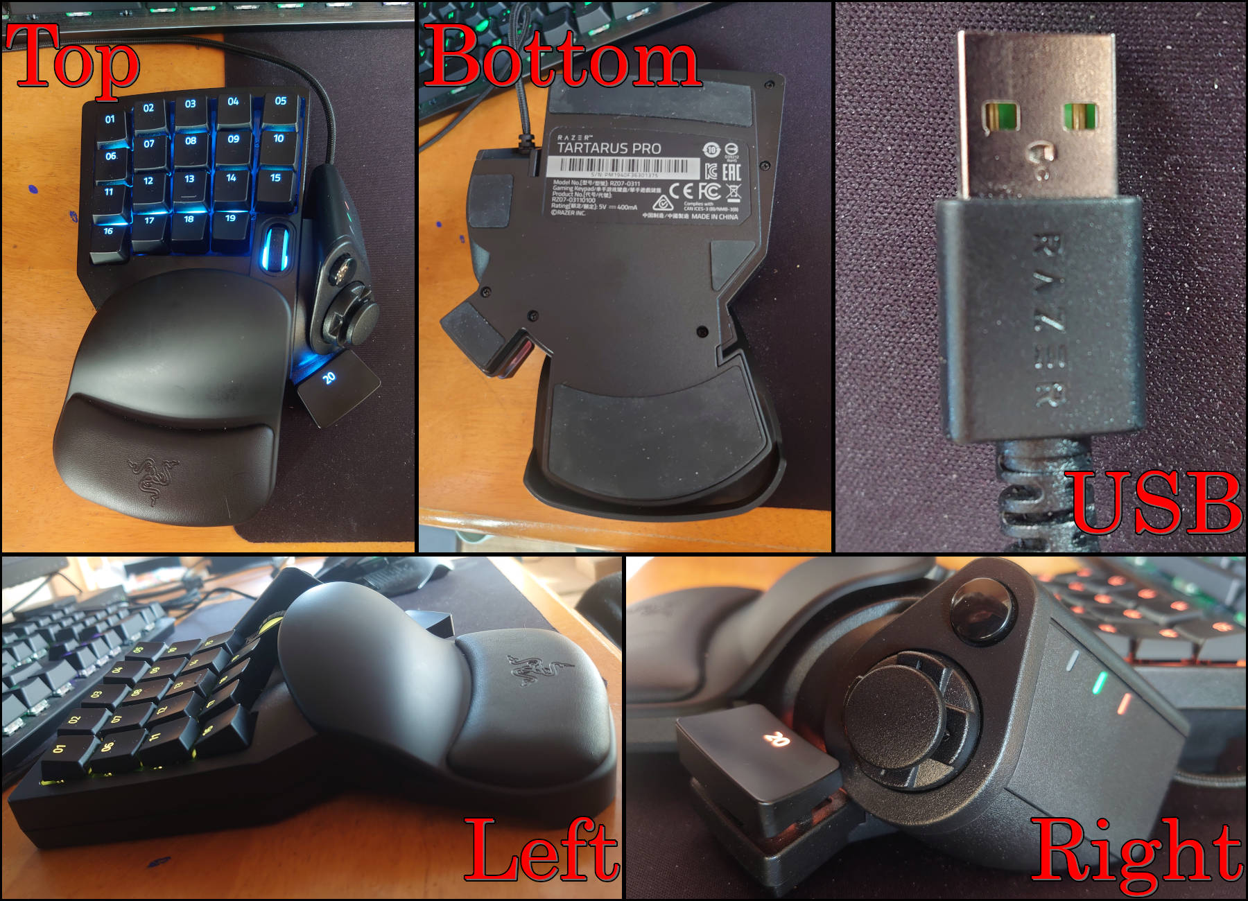 Razer - ものくろ　Razer Tartarus Pro 左手デバイス　キーボード Amazon.co.jp: Razer Tartarus V2 左手デバイス 左手キーボード